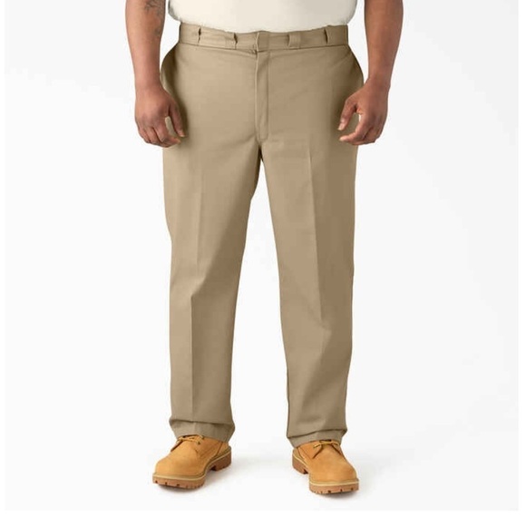 Dickies Pants Mens 42x32 Beige Khaki 874 Work Original Fit Flex NWT - Picture 1 of 13